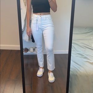 Calvin Klein Jeans White High Rise Kick Boot